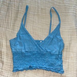 Blue crop top